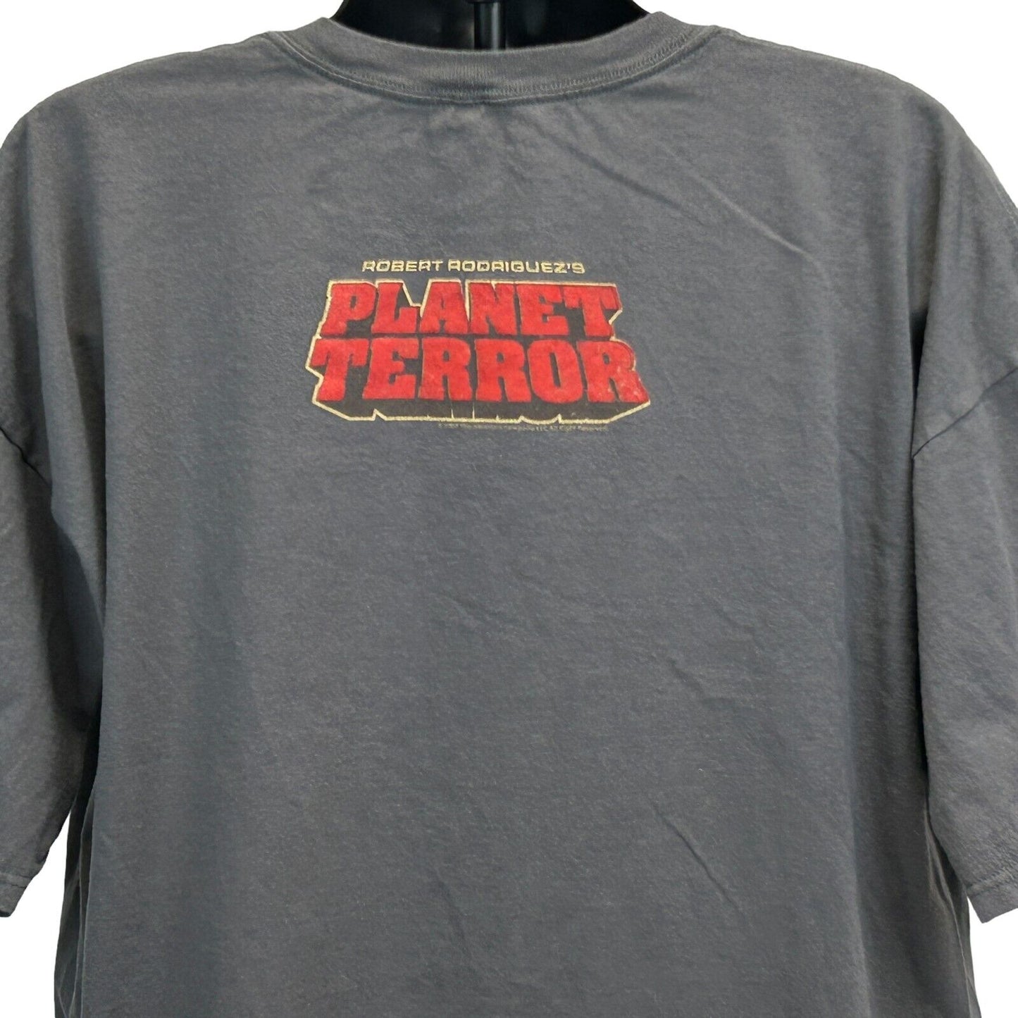 Planet Terror T Shirt 3XL Grindhouse Robert Rodriguez Movie Film Tee Mens Gray