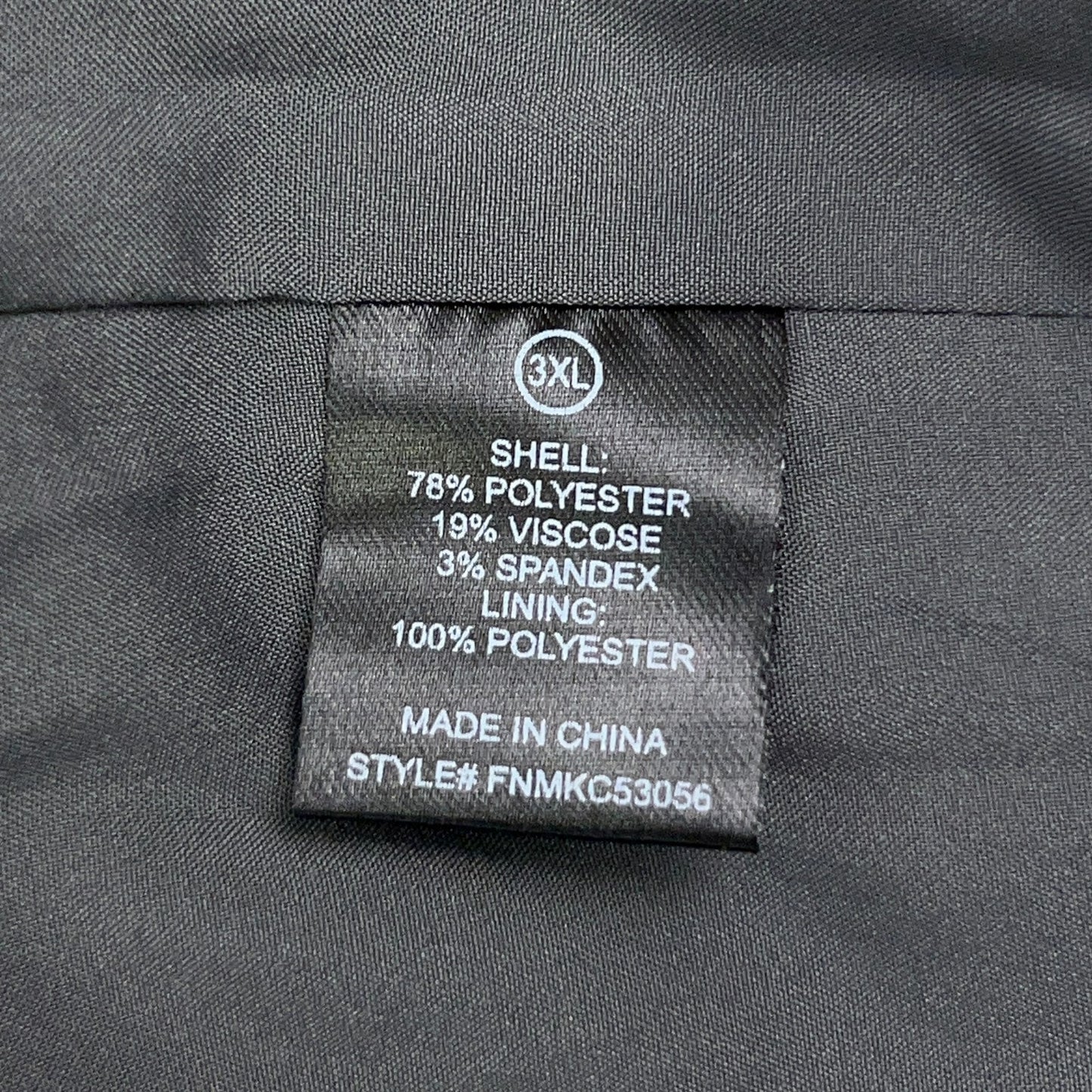 Fashion Nova Men Relaxed Upper East Side Full Zip Jacket Gray Mens 3XL XXXL