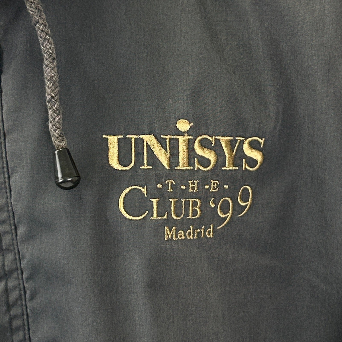 Vintage 90s Unisys The Club 99 Madrid Jacket XL X-Large IT Technology Tech Black
