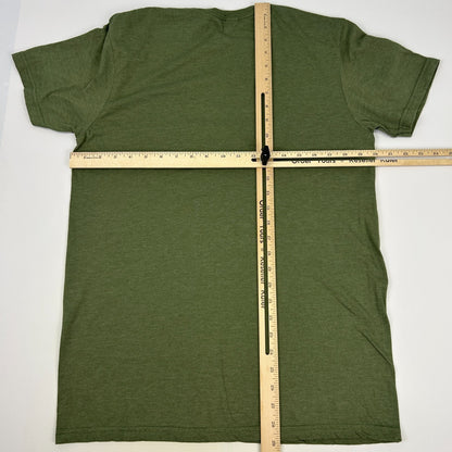 Bon Jovi Mirror Image T Shirt OD Green Reversed Heart and Dagger Logo M Medium