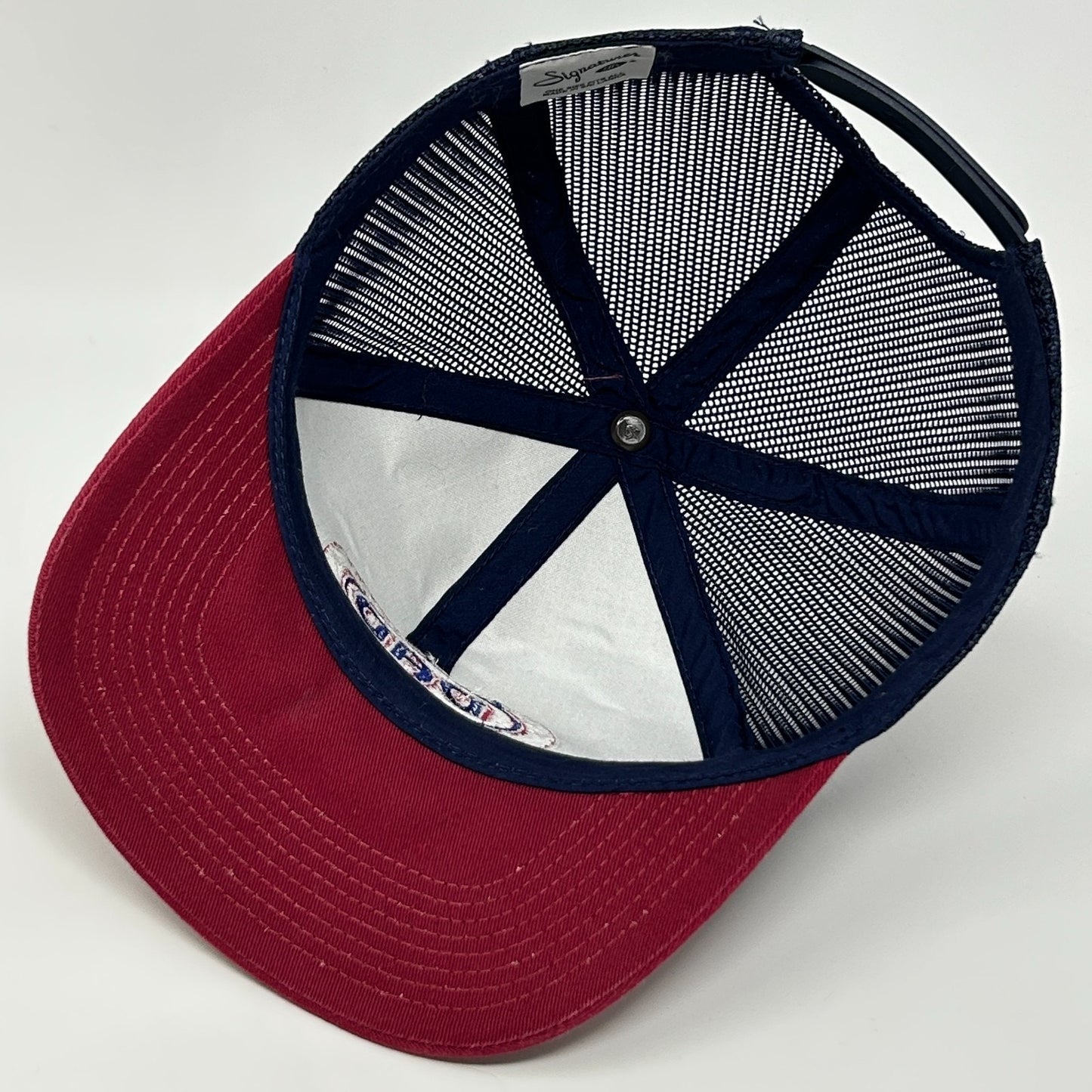 Vintage 90s Cool Great Awesome Dad Trucker Hat Cap Blue Father Mesh Snapback