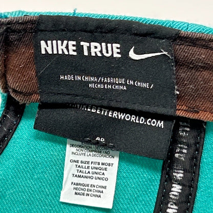 Nike True Swoosh Logo Wool Hat Baseball Cap Snapback 6 Panel Green