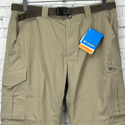 Columbia Silver Ridge Convertible Cargo Pants AM8004 Tan Khaki Beige Mens 34x32