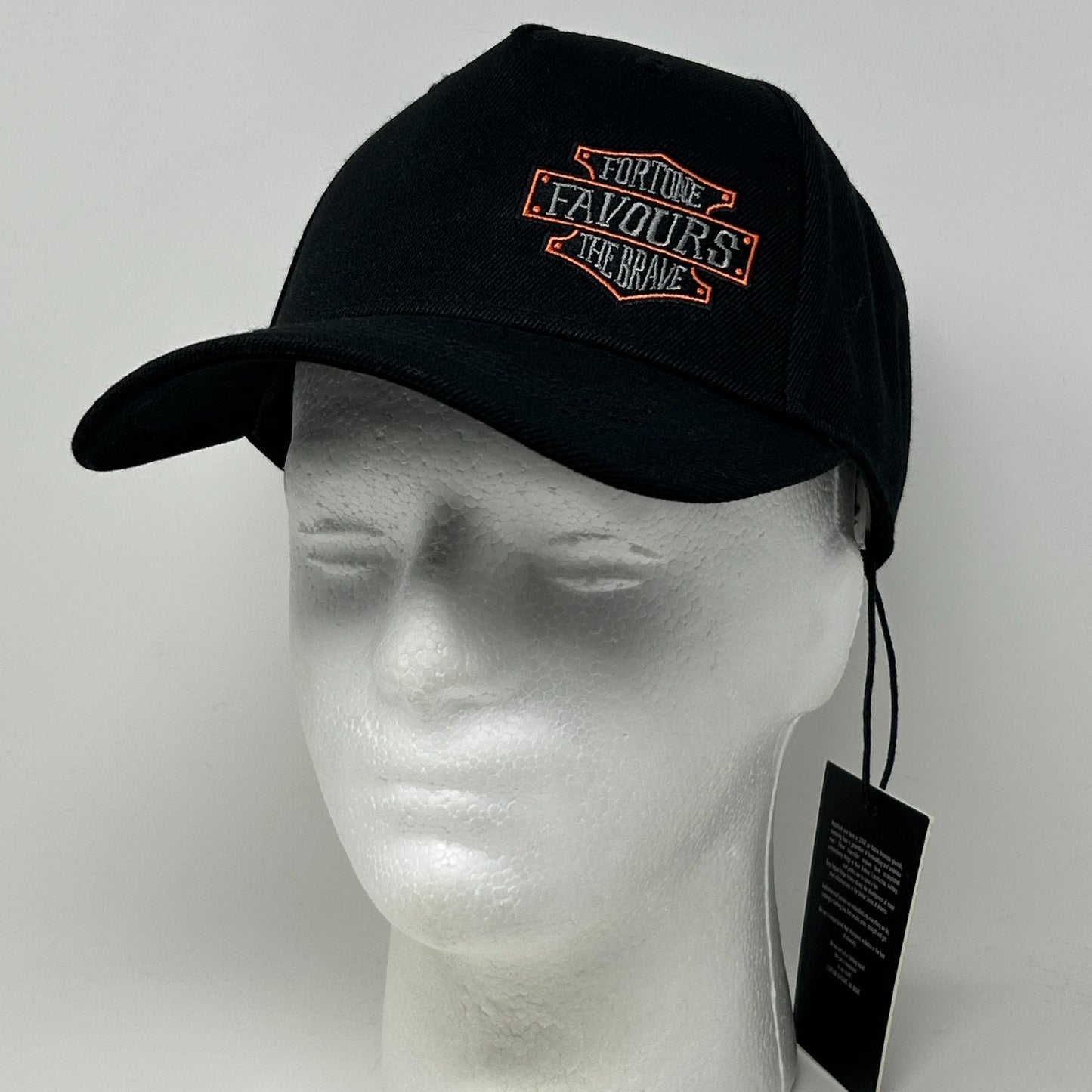 Headrush Brand Fortune Favors the Brave Hat Baseball Cap MMA Snapback Black - Neon Vintage