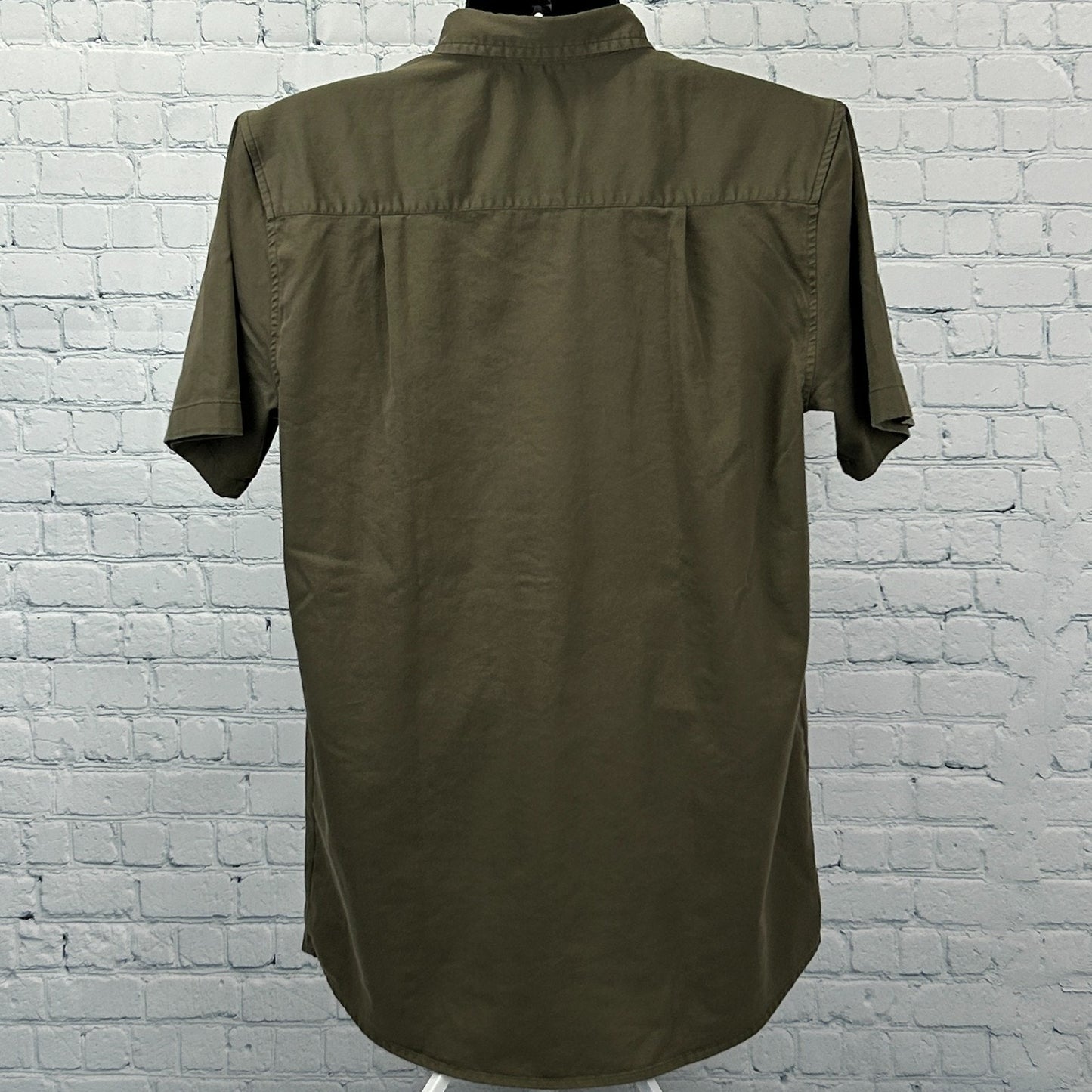 Fried Denim Slim Fit Button Front Shirt Premium Collection Green Mens L Large