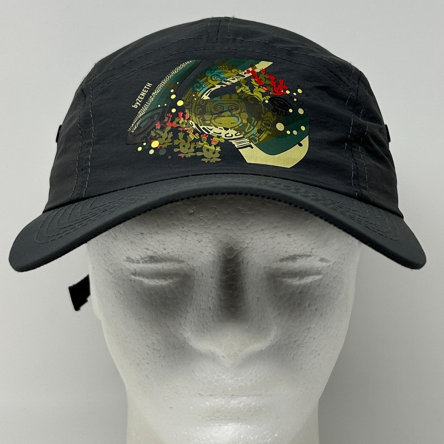 Toyota ByZeneth Camp Hat Baseball Cap Art Mural Mexican 5 Panel Strapback Gray