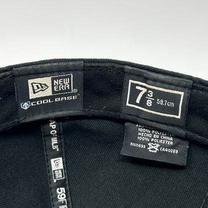 Colorado Rockies Hat Baseball Cap New Era 59Fifty Cool Base Black Fitted 7 3/8 - Neon Vintage