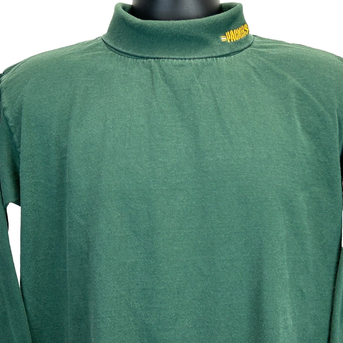 Green Bay Packers Turtleneck T Shirt Mens Medium Green NFL Football Long Sleeve