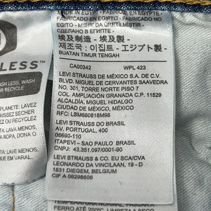 Levis 501 Button Fly Jeans Straight Fit Five Pockets Denim 0115 Blue Mens 38x29