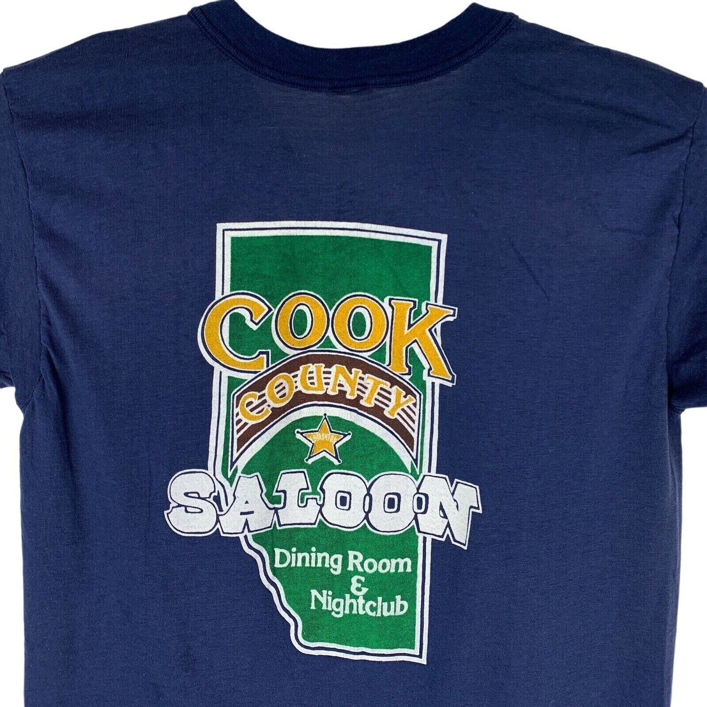 Vintage Cook County Saloon T Shirt Mens Small Edmonton Canada Country Music Blue