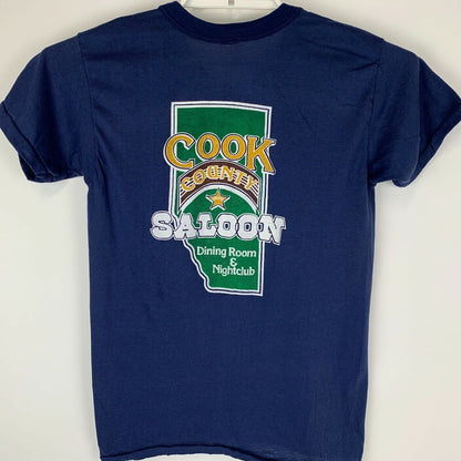 Vintage Cook County Saloon T Shirt Mens Small Edmonton Canada Country Music Blue