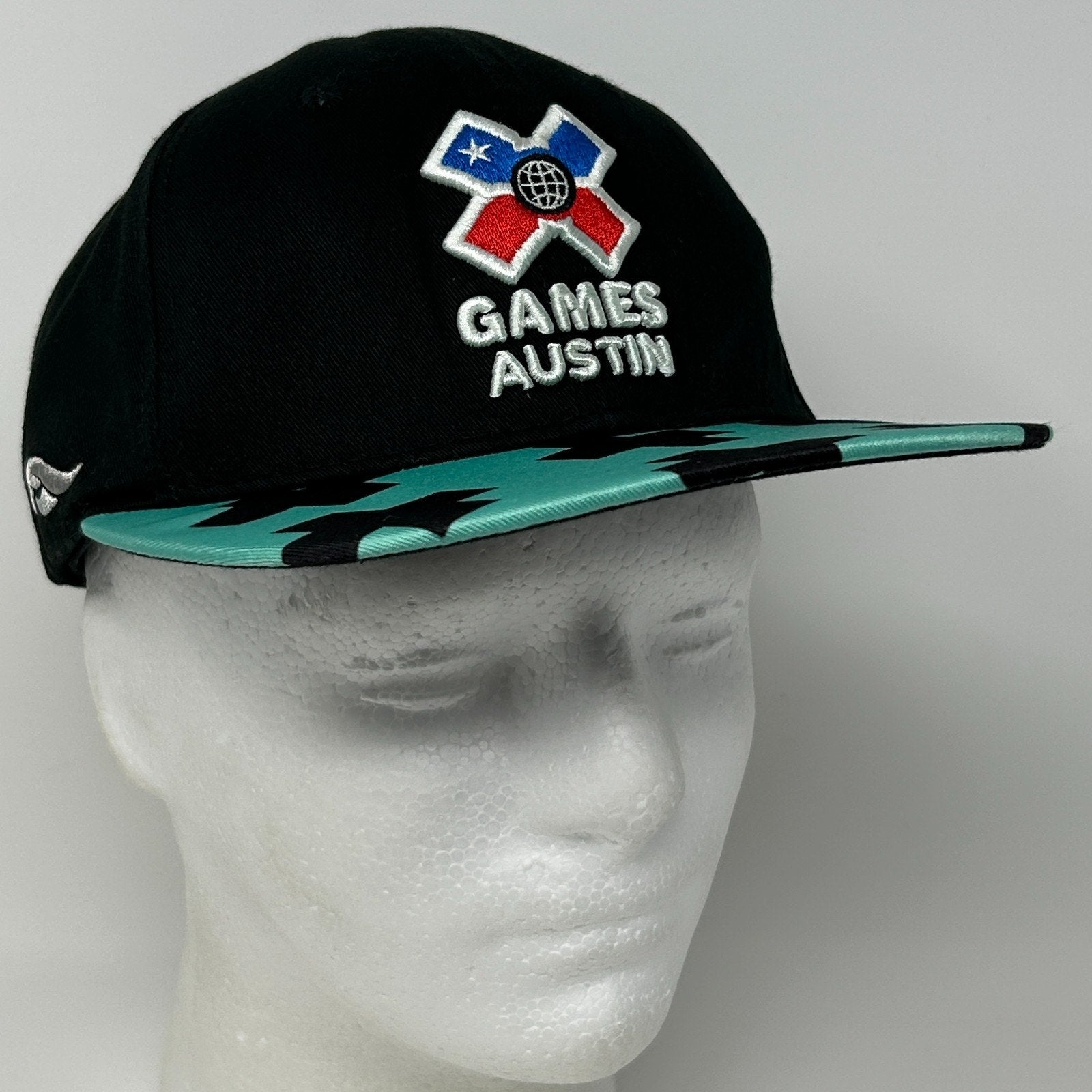 X Games Austin 2014 Hat Baseball Cap Texas Cavallino 6 Panel Snapback Black - Neon Vintage