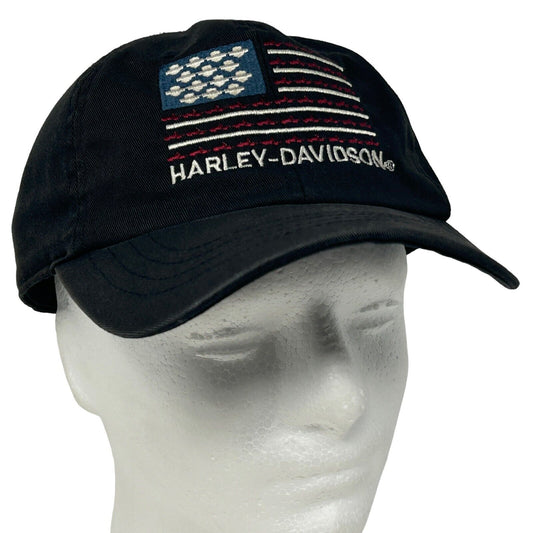 Harley Davidson Motorcycles Dad Hat American Flag Patriotic Black Baseball Cap