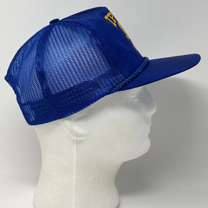 Vintage 90s Toy Show Ipava Illinois Hat Baseball Cap Tractor Rope Snapback Blue