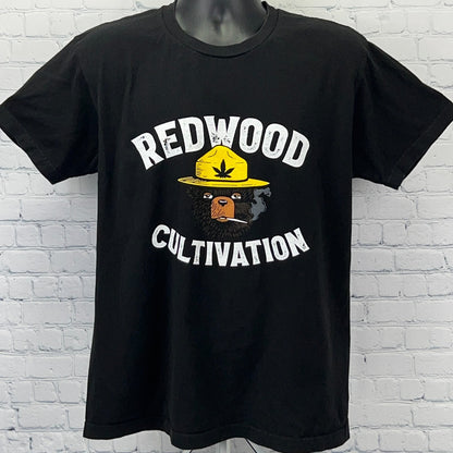 Redwood Cultivation Grow Team T Shirt L Large Black Cannabis Weed Marijuana Tee