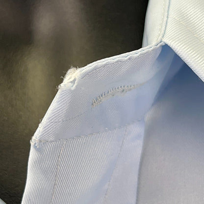 Vintage 70s Landmark Button Front Dress Shirt 15 1/2 M Medium Big Collar Disco