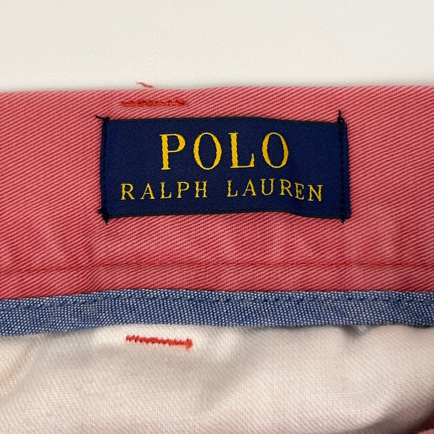 Ralph Lauren Polo Chino Shorts Pink Classic Fit Cotton Pockets Mens Size 40