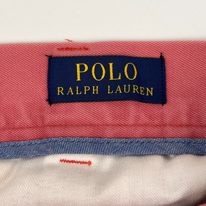 Ralph Lauren Polo Chino Shorts Pink Classic Fit Cotton Pockets Mens Size 40