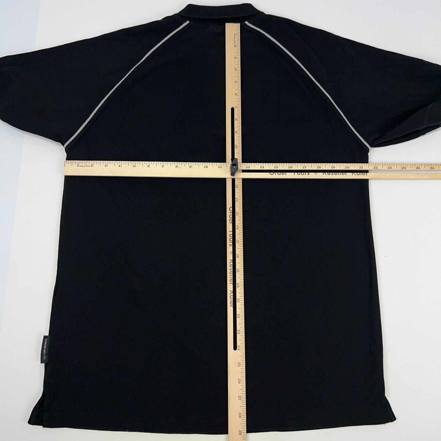 New Zealand All Blacks Polo Shirt Mens L Large Black Rugby Team The Fern Brand
