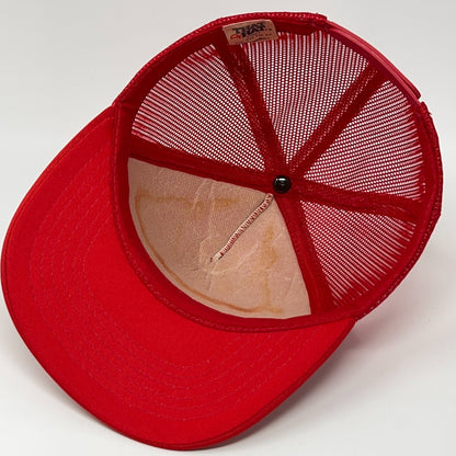 Vintage 80s J&G Auto Sales Trucker Hat Baseball Cap Missouri Cars Snapback Red