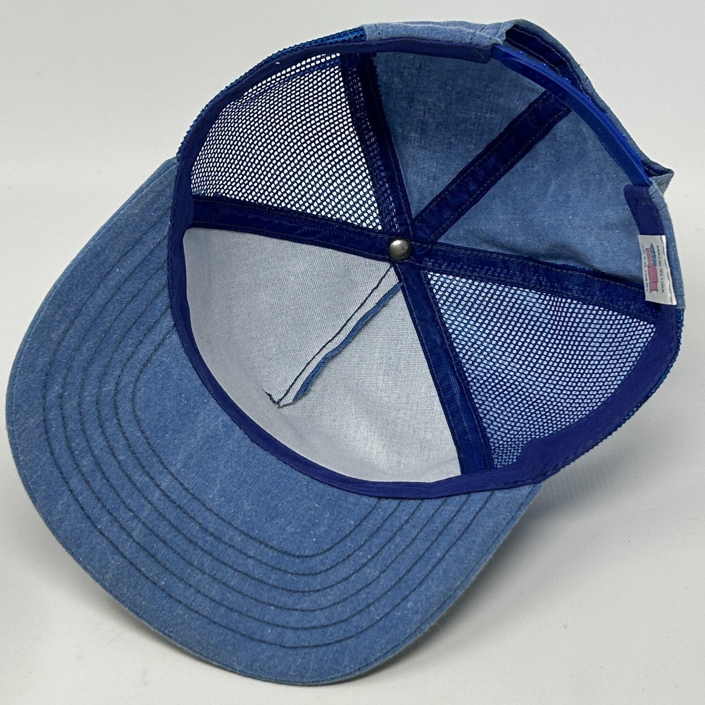 Vintage 80s Mid-America Dairymen Trucker Hat Baseball Cap Mid-Am Snapback Blue