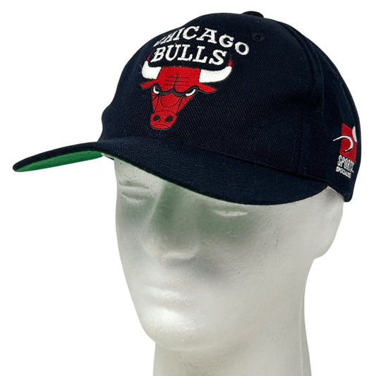 Vintage Chicago Bulls Logo Baseball Cap Hat Sports Specialties Snapback Black