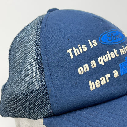 Vintage Ford Trucker Cap Hat in Blue with Front View