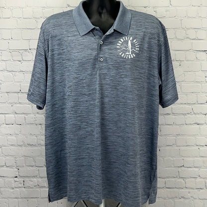 Paragon Men's Polo Shirt in Blue with Fountain Hills Arizona Design