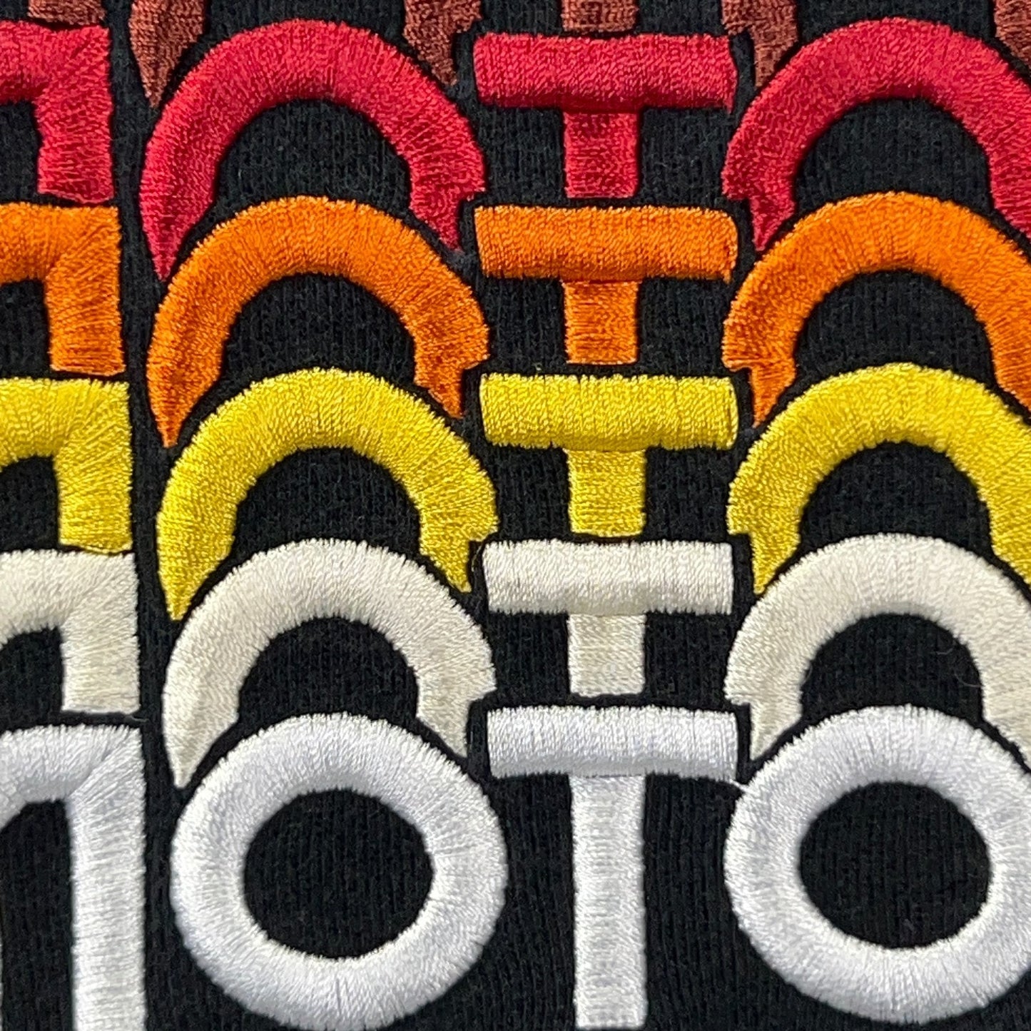 Fox Racing Jacket in Black with Colorful Retro Embroidery Front View