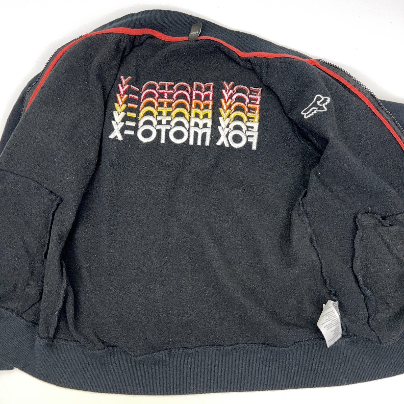 Fox Jacket Black Large Front view with fox racing logo