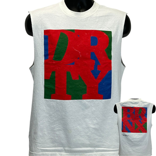 DRTY BRNX Dirty Bronx T Shirt Mens Medium New York NY PLTD Sleeveless Tee White