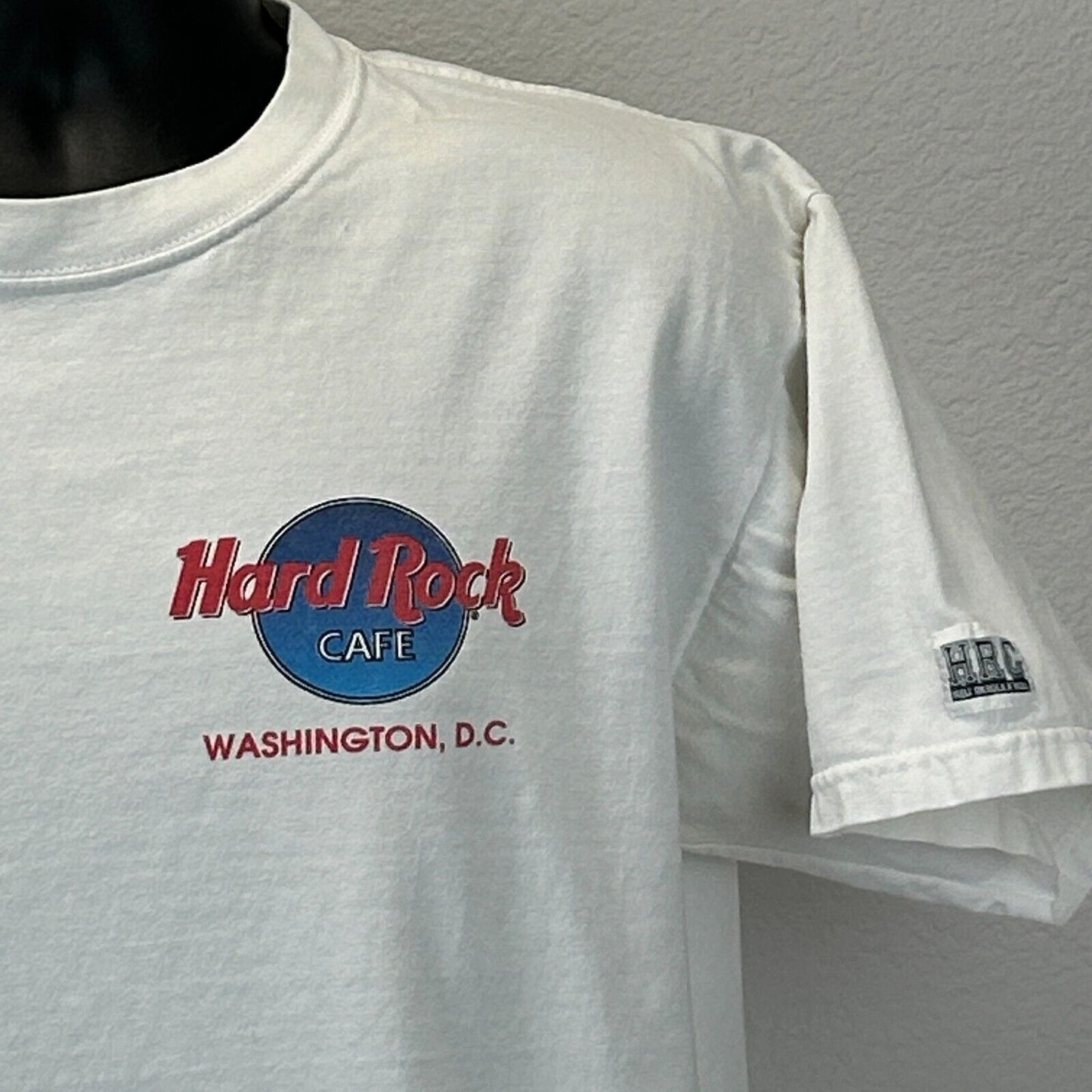 Vintage Hard Rock Cafe Washington DC T Shirt Mens Large Embassy of Rock White