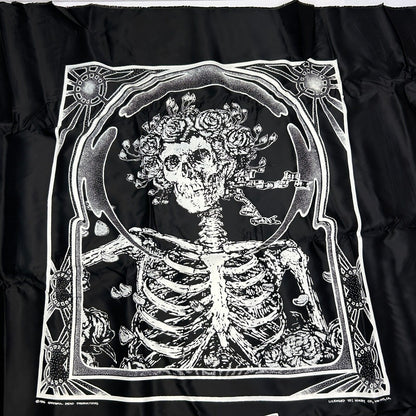 Nikry Co Vintage Grateful Dead Blanket Black Front View