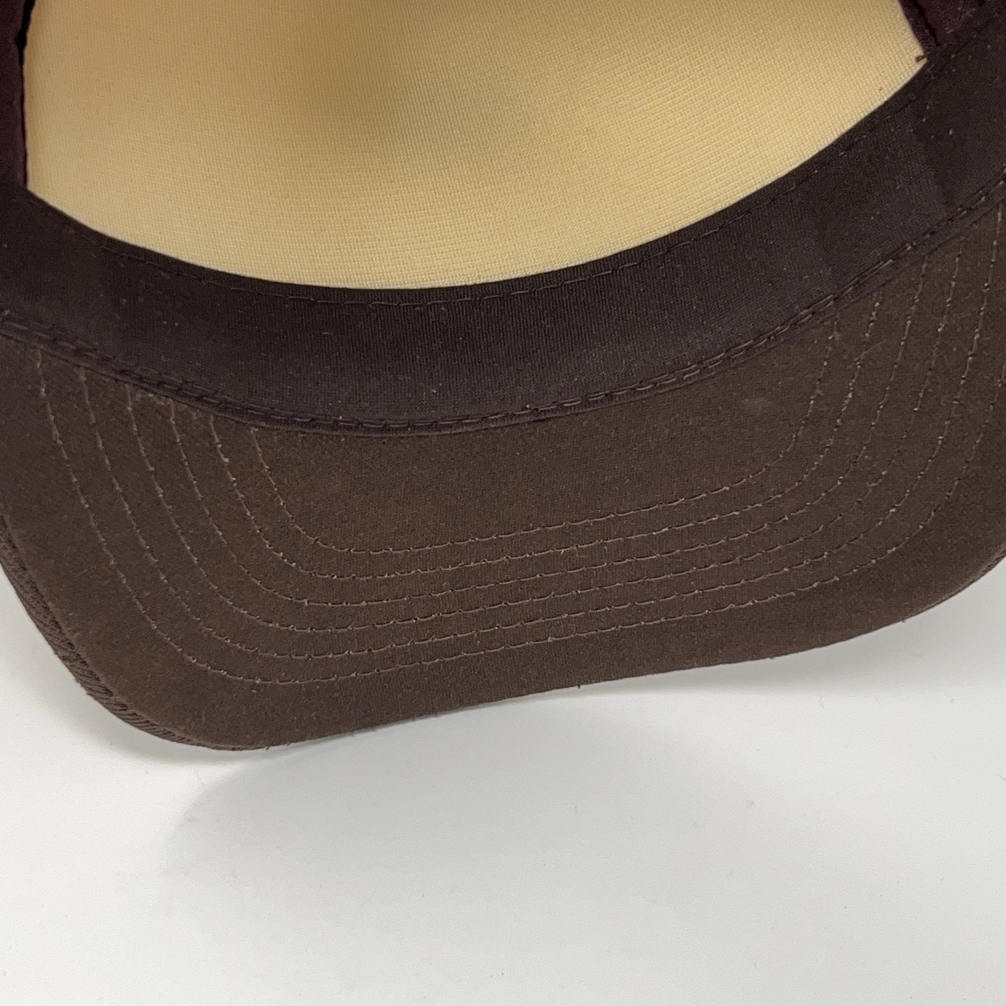 Vintage Trucker Cap Hat in Brown, One Size, Front View, Vintage