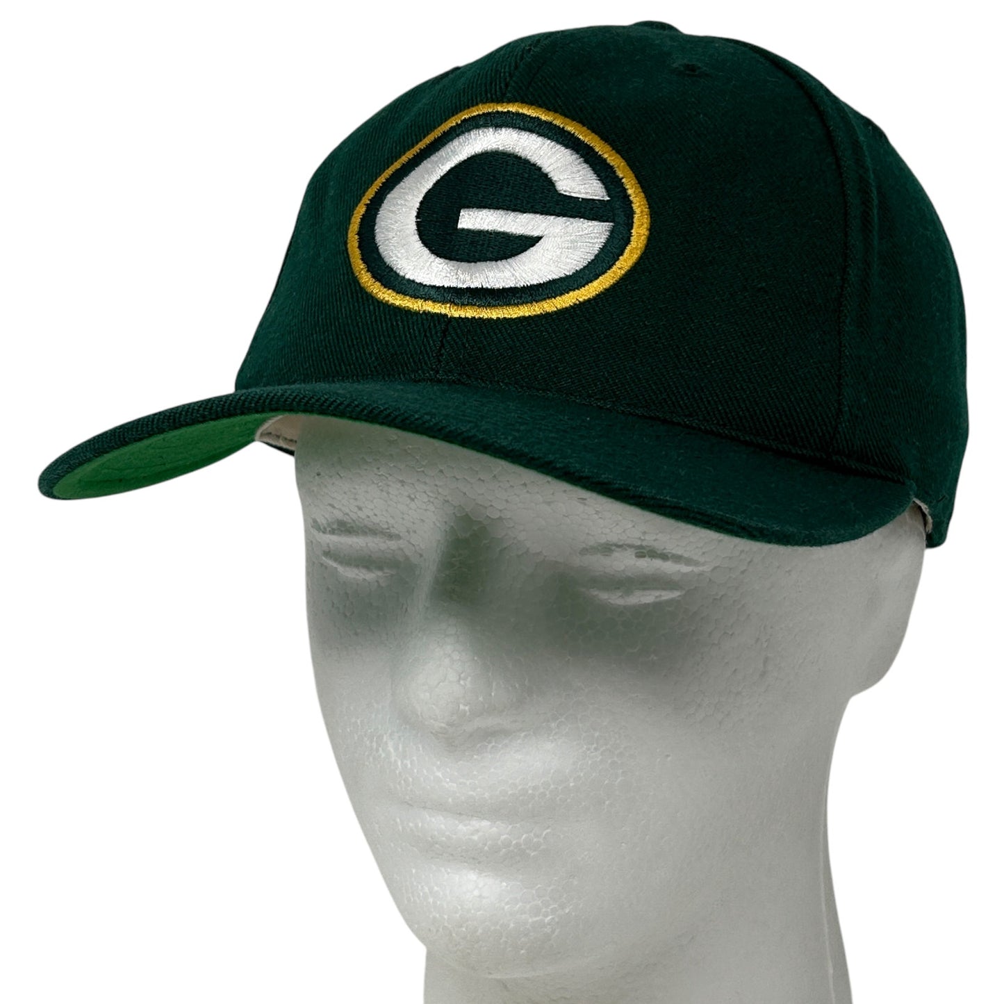 American Needle Green Bay Packers Cap in Dark Green with Logo on Front, Ideal for Fans