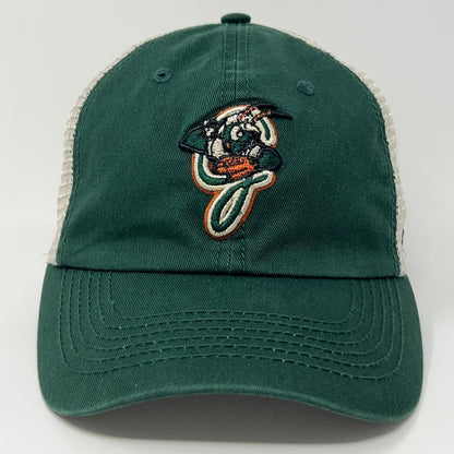 ’47 Greensboro Grasshoppers Green Baseball Cap with Mesh Back and Unique Logo Design