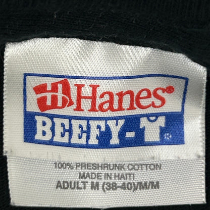 Hanes Beefy-T Vintage Jazz Festival T Shirt in Black, Size Medium, Front View