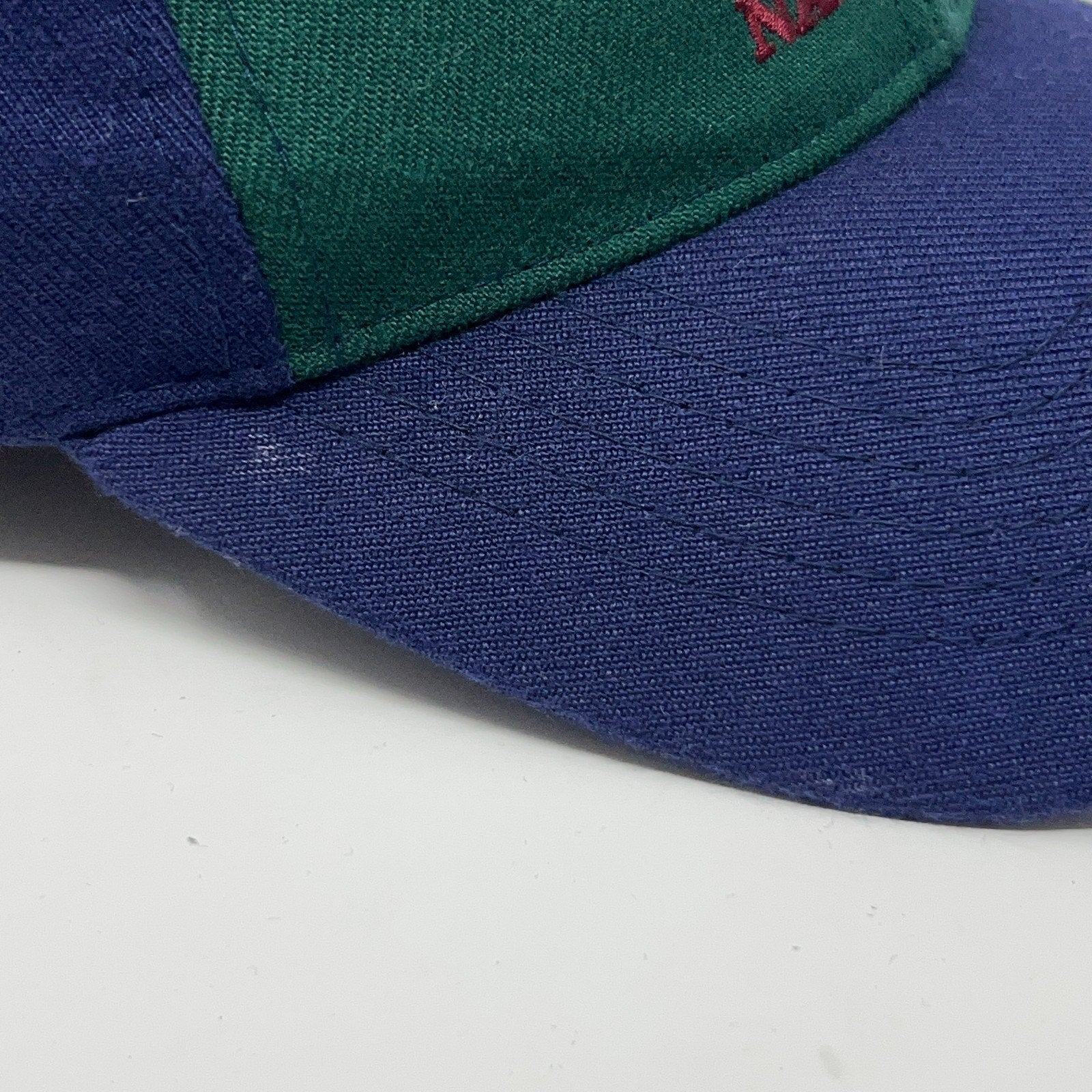 Hard Rock Cafe Vintage Hat in Blue and Green with Front View - rock hard cafe