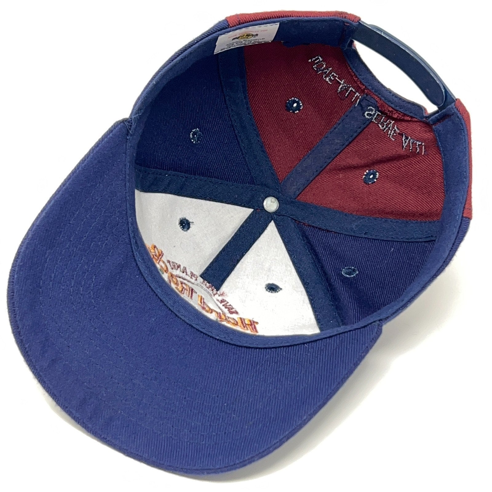 Hard Rock Cafe Vintage Hat Blue Red Adjustable Size Front View