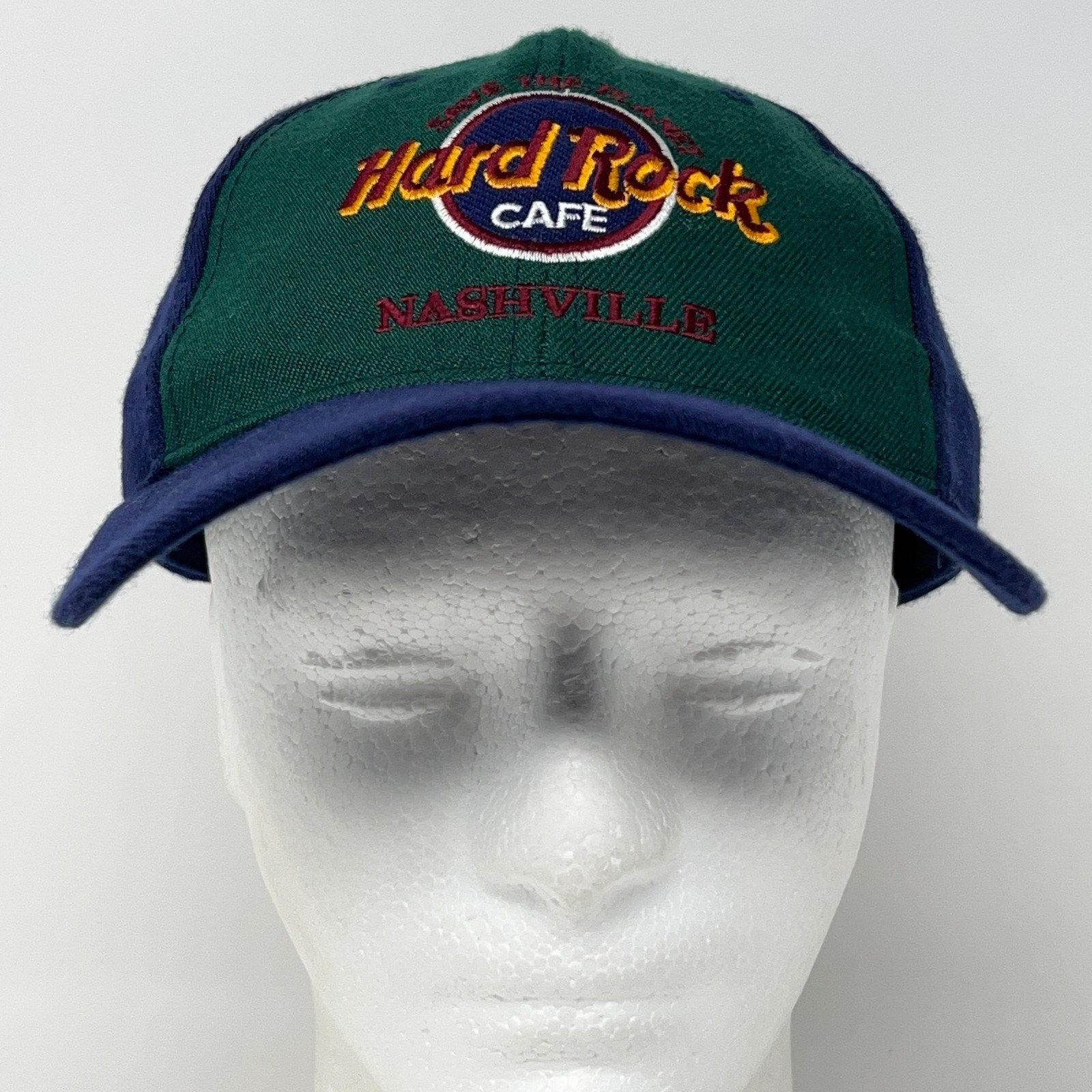 Vintage 90s Hard Rock Cafe Nashville Hat Baseball Cap 6 Panel