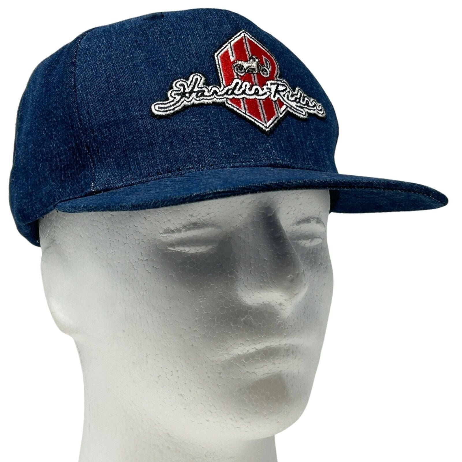 Navy Hardie Riders Cap with Embroidered Logo, Front View, Adjustable Fit