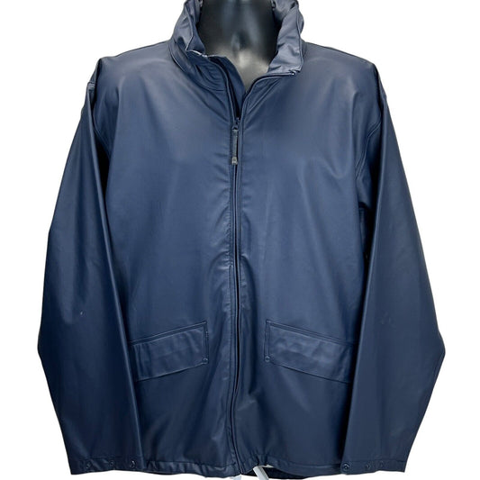 Helly Hansen Navy Jacket in Large with Front Zipper and Side Pockets for Stylish Weather Protection