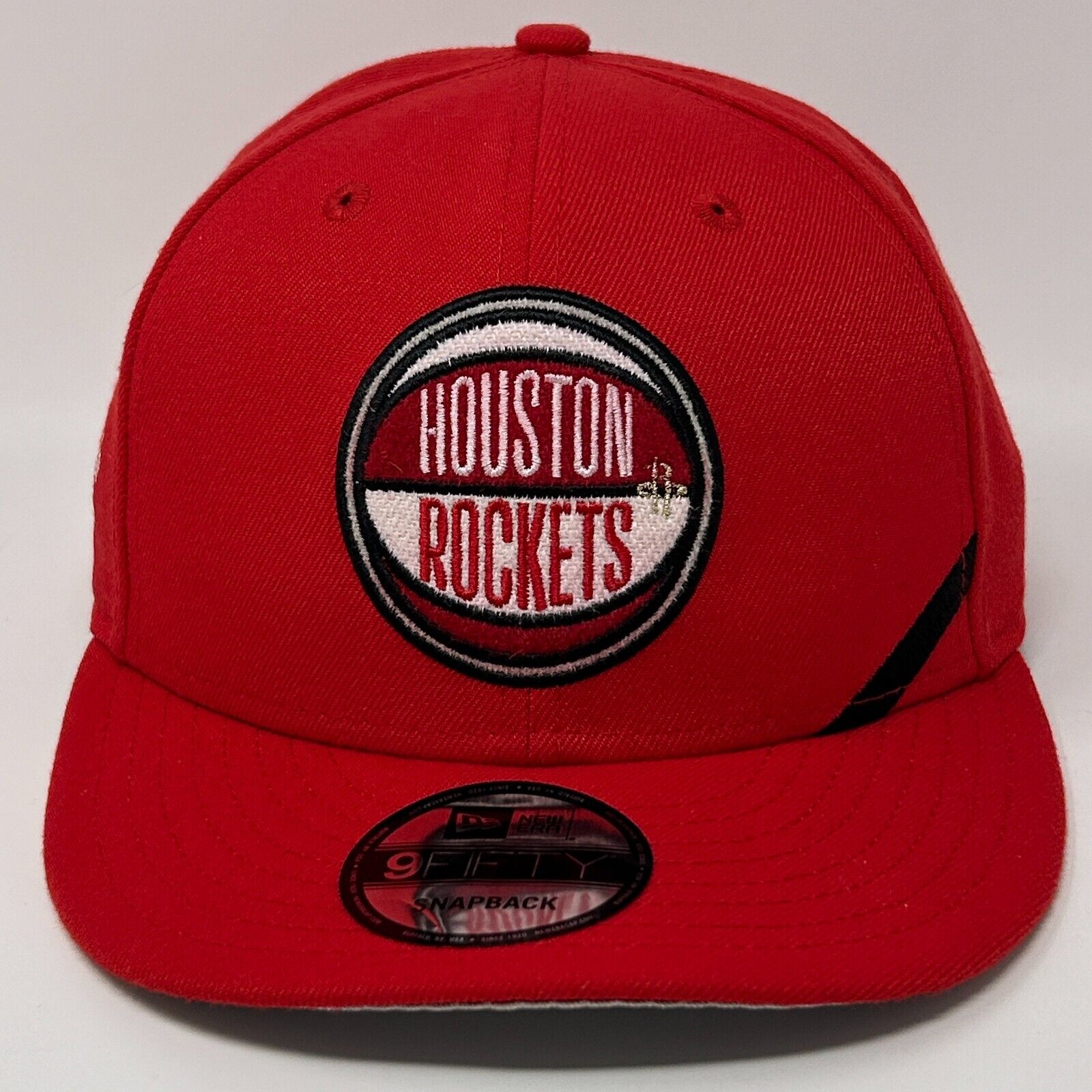 New Era Houston Rockets Red Snapback Hat Front View