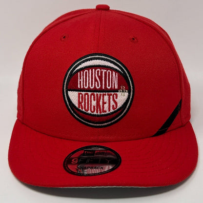 New Era Houston Rockets Red Snapback Hat Front View