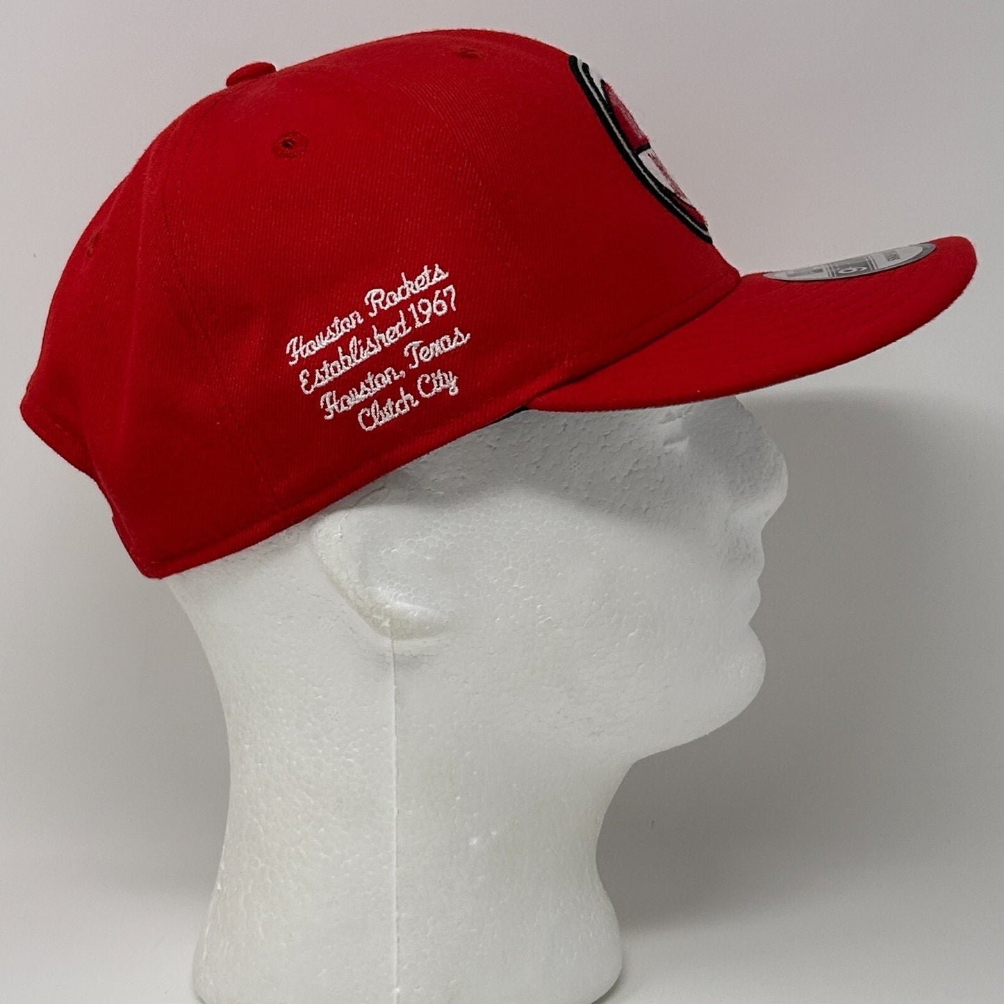New Era Houston Rockets Hat Red Side View