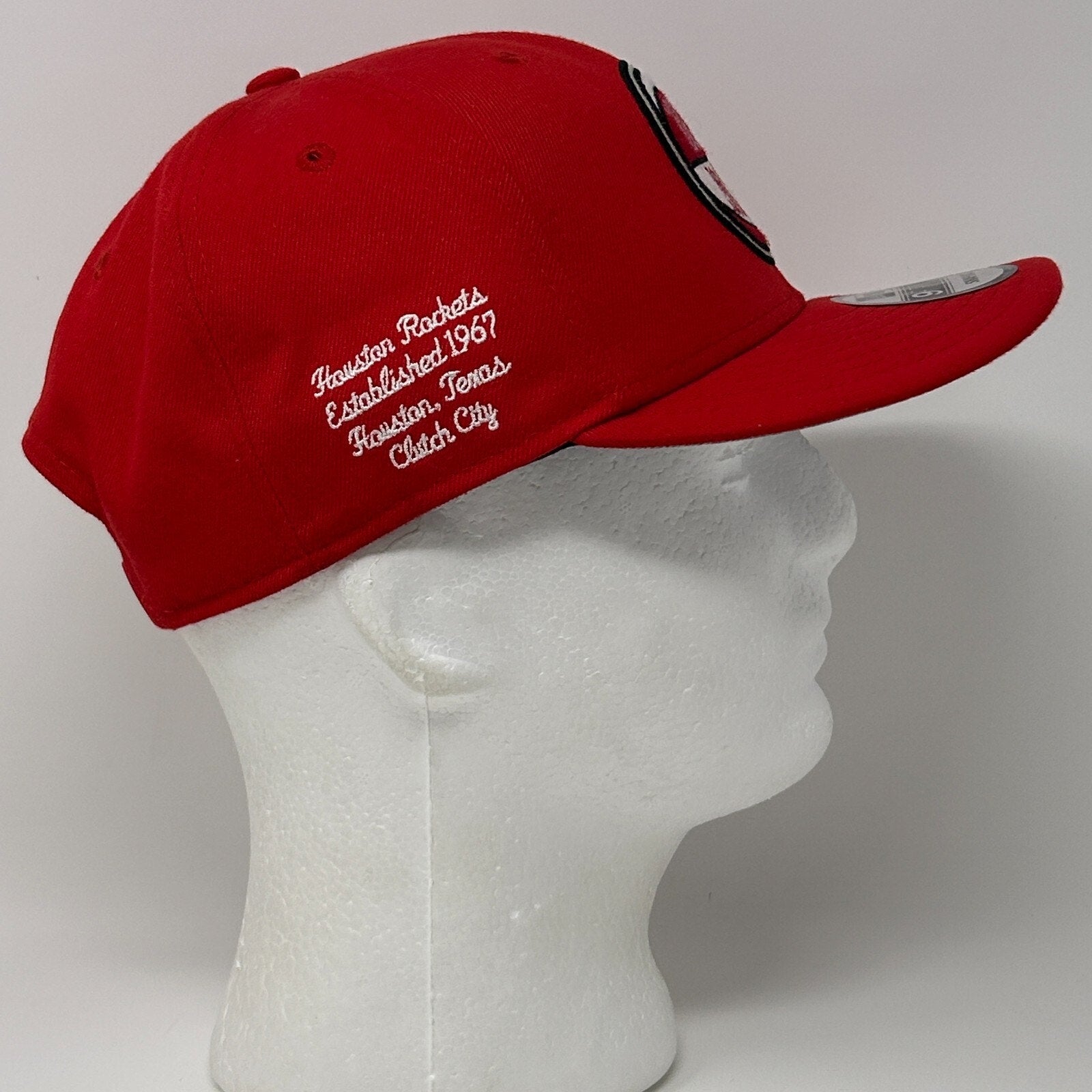New Era Houston Rockets Hat Red Side View
