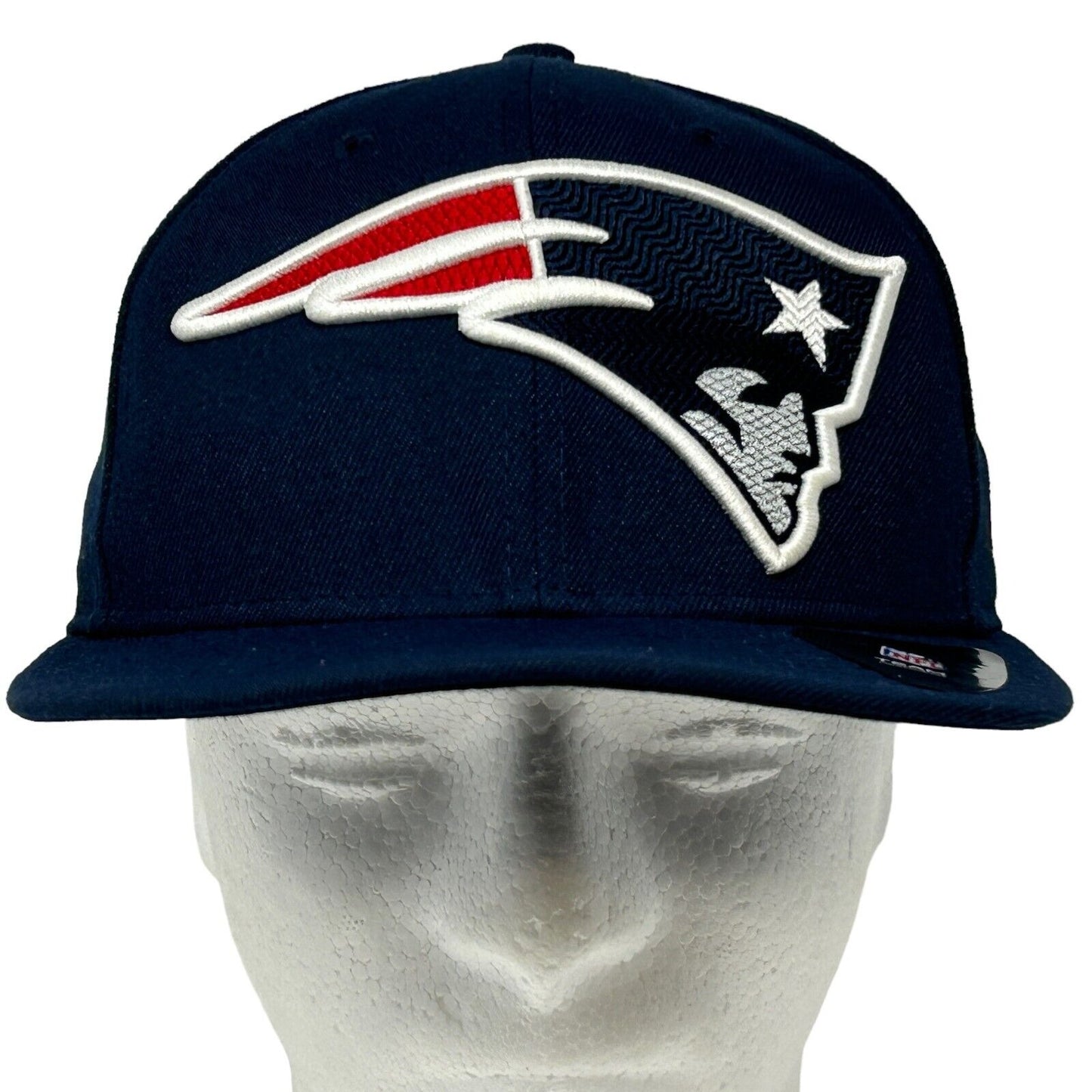 New England Patriots Hat Baseball Cap Fitted 7 1/8 Blue New Era 59Fifty 5950 NFL