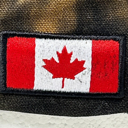 Bauer Hockey Baseball Hat Cap Canadian Flag Canada Bleach Spotted Tie Dye Brown