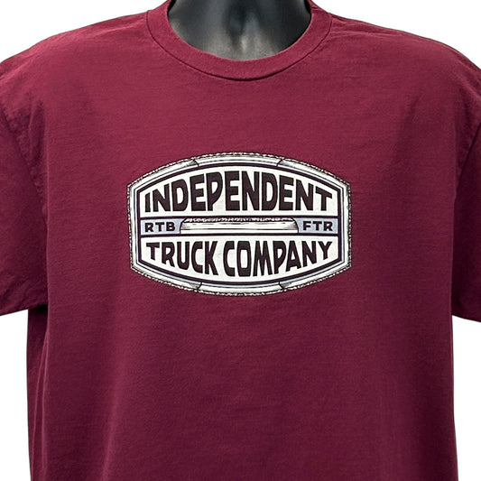 Maroon T-Shirt featuring front logo of Independent Truck Company in bold design