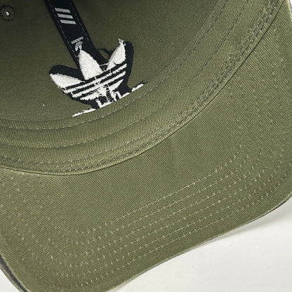 Adidas Trefoil Camouflage Dad Hat Baseball Cap Womens Army Camo Strapback Green